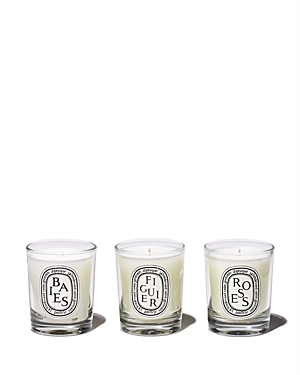 Diptyque Mini Baies (Berries), Figuier (Fig) & Roses Candle Discovery Set