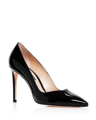 Stuart Weitzman Women's Anny Pointed-Toe Curved Pumps | Bloomingdale's