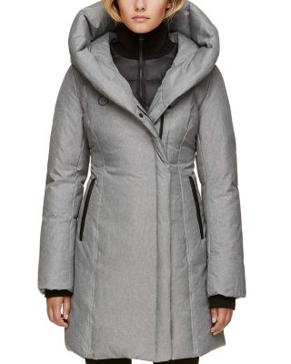 slim fit hooded down coat soia & kyo