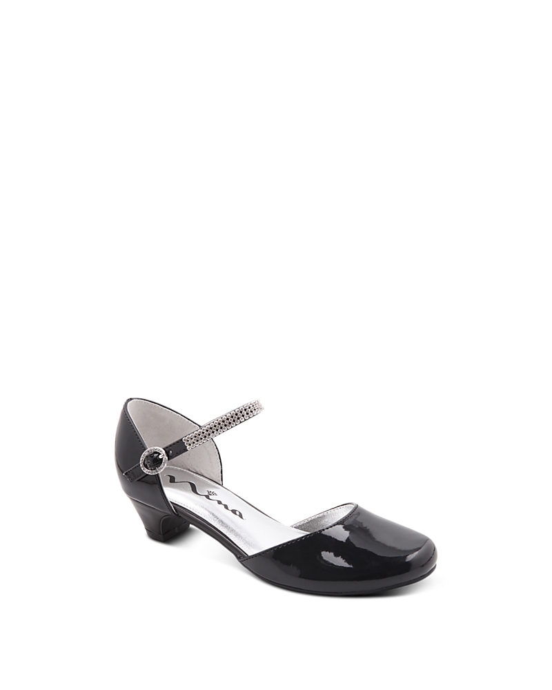 Nina Girls' Cera Embellished D'Orsay Ankle Strap Flats - Little Kid, Big Kid