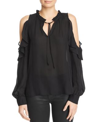 Parker cold shoulder ruffle blouse online