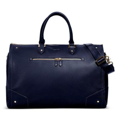 womens leather weekender bag