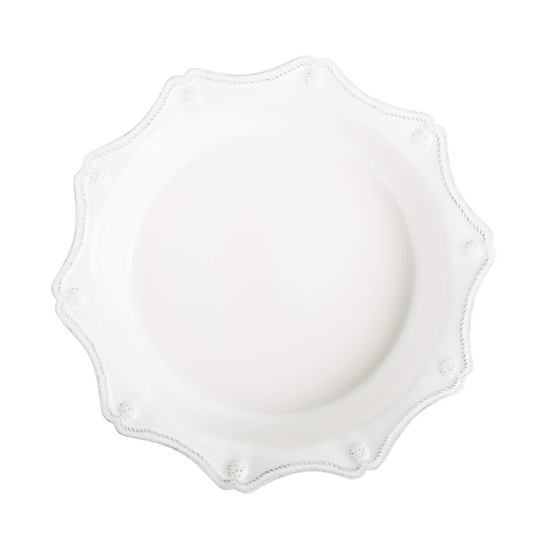 Juliska Berry & Thread Whitewash Pie/quiche Dish In Whitewash