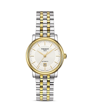Tissot Carson Automatic Lady Watch, 30mm In White/gold