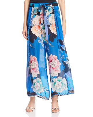 Johnny Was - Tura Floral-Print Wide-Leg Pants