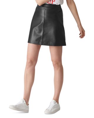 whistles leather mini skirt