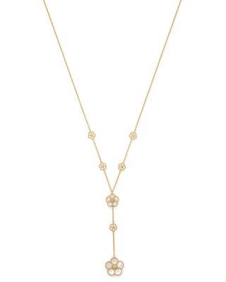 18K Yellow Gold Daisy Mother-of-Pearl &amp; Diamond Y-Necklace, 16&amp;quot; - Exclusive