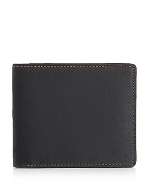 Shop Royce New York Leather Rfid-blocking Id Flap Bifold Wallet In Black/tan