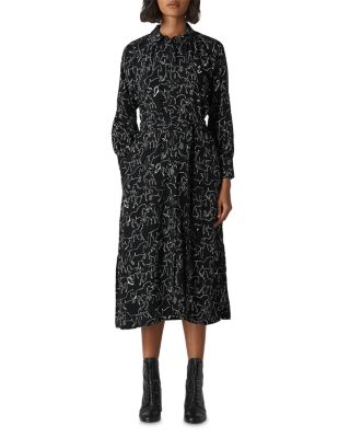 whistles stallion print shirt dress