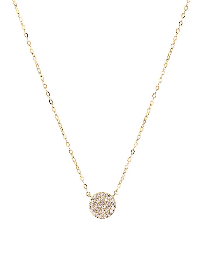 Nadri Small Circle Pendant Necklace, 14 In Silver