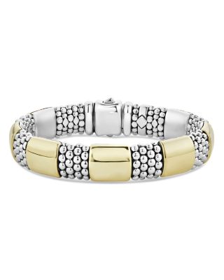 LAGOS - 18K Yellow Gold & Sterling Silver High Bar Bracelet