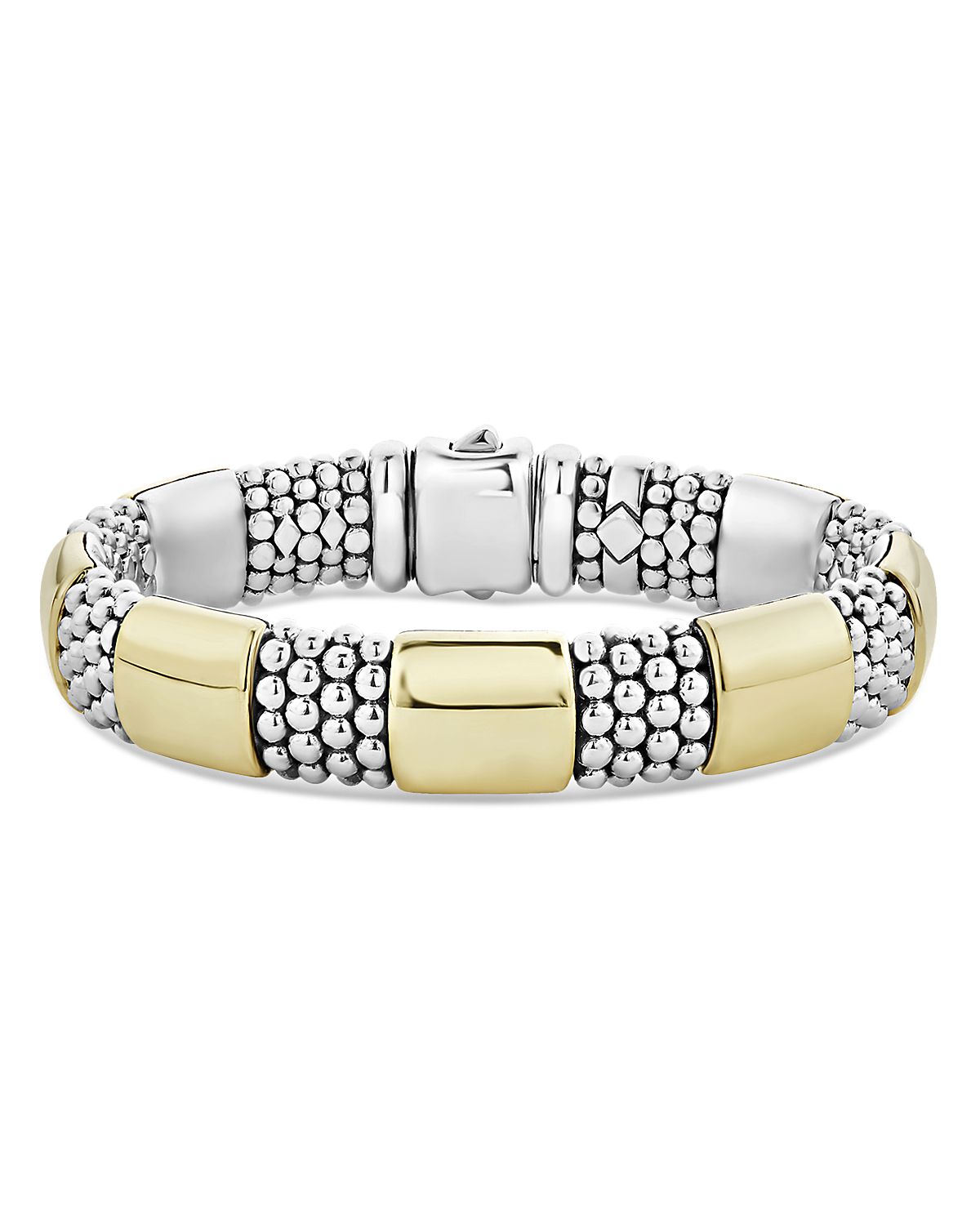 Lagos 18K Yellow Gold & Sterling Silver High Bar Bracelet
