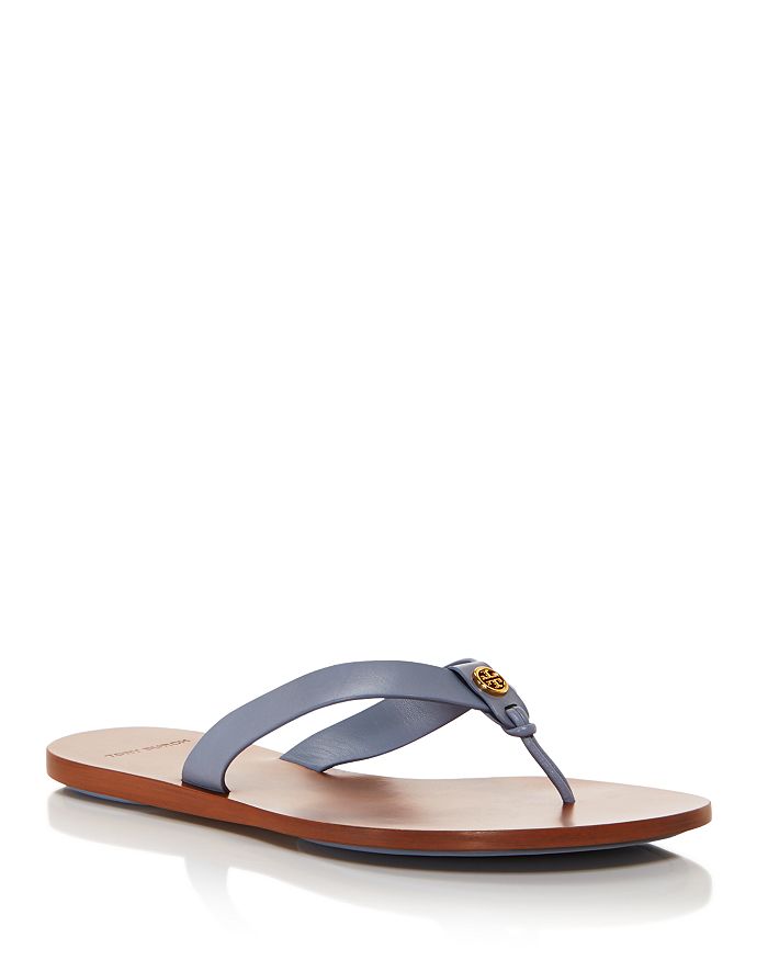 TORY BURCH WOMEN'S MANON LEATHER THONG SANDALS,53653