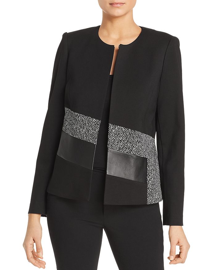 Calvin Klein Mixed Media Jacket Bloomingdale's