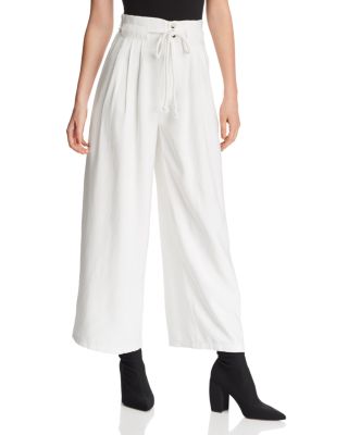 AQUA - Pleated Wide-Leg Pants - 100% Exclusive