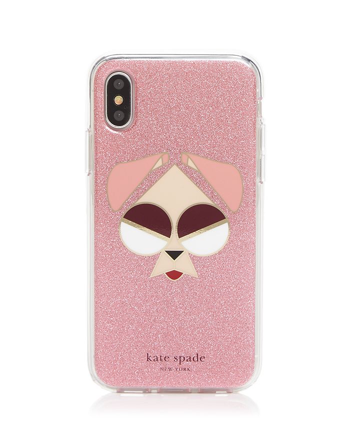 Kate Spade Glitter Mod Dog Iphone X/xs And X Max Case In Rococo Pink