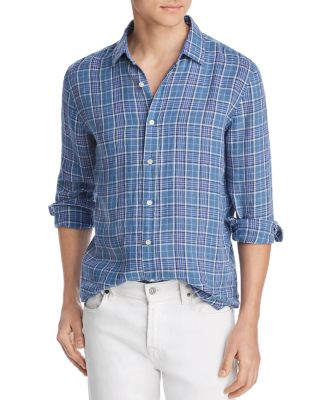 The Men's Store at Bloomingdale's - Plaid Linen Classic Fit Shirt - 100% Exclusive