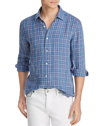The Men's Store at Bloomingdale's - Plaid Linen Classic Fit Shirt - 100% Exclusive