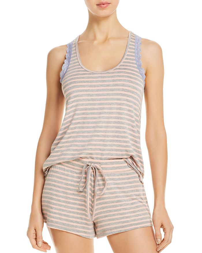 Honeydew Intimates All American Shortie Pajamas In Hydragangea Stripe