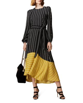 karen millen striped midi dress