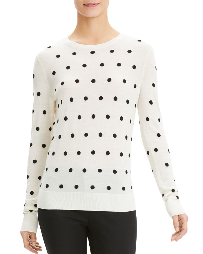 Theory polka outlet dot sweater