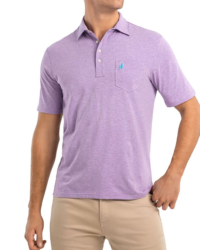 Johnnie-o Original Heathered Regular Fit Polo Shirt In Aster