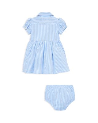 Girls' Striped Oxford Dress & Bloomers Set - Baby
