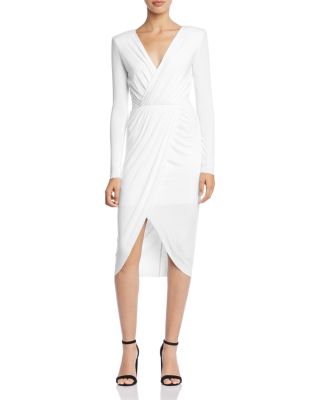 Destroyer Ruched Faux-Wrap Jersey Dress 