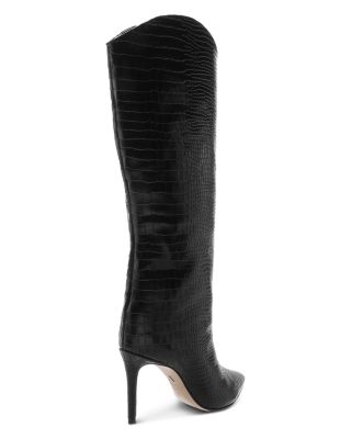 Women's Maryana Snake-Embossed High-Heel Boots