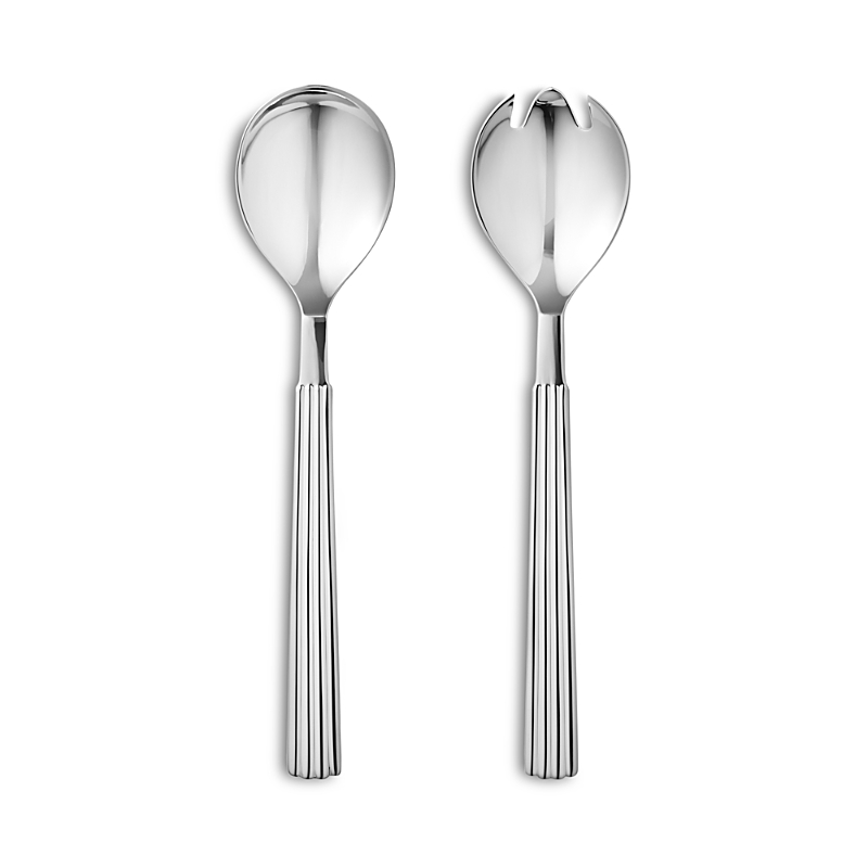 Georg Jensen Bernadotte Stainless Steel Salad Servers 23cm In Silver
