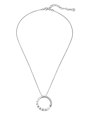 Majorica Accessories SIMULATED PEARL RING PENDANT NECKLACE IN STERLING SILVER OR GOLD-PLATED STERLING SILVER, 16