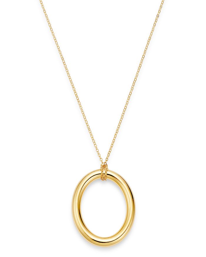 Bloomingdale's Oval Pendant Necklace in 14K Yellow Gold, 16