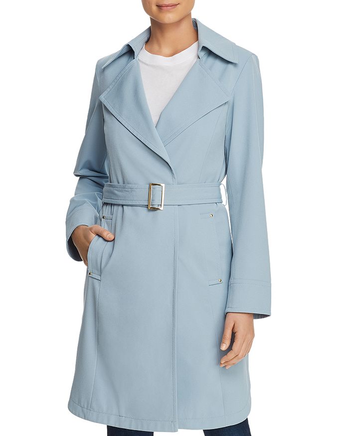 VINCE CAMUTO Belted Crepe Trench Coat | Bloomingdale's