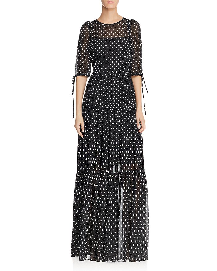 Betsey johnson polka dot maxi deals dress