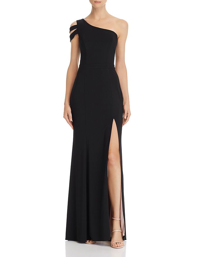 Aqua One-shoulder Gown - 100% Exclusive In Black/nude | ModeSens