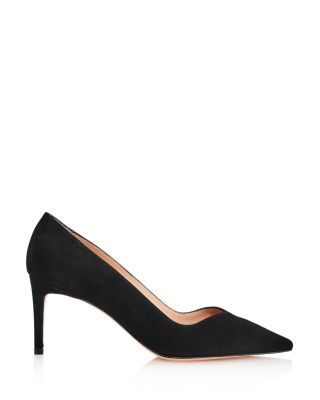 black patent pointed court shoes