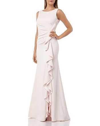 carmen marc valvo infusion cascading ruffle gown