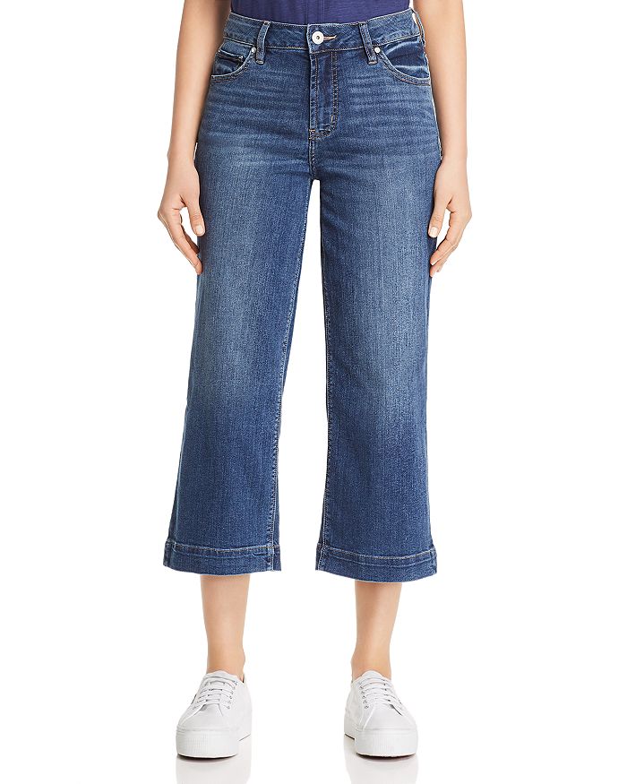 JAG JEANS LYDIA HIGH-RISE CROP WIDE-LEG JEANS IN BRILLIANT BLUE,J2616434BRBL