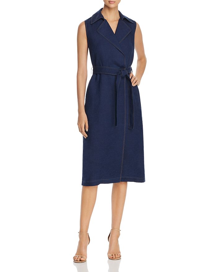 Lafayette 148 New York Florence Sleeveless Belted Dress | Bloomingdale's