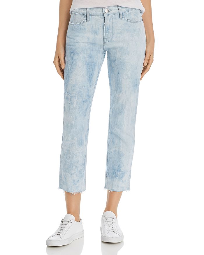 FRAME LE HIGH TIE-DYE STRAIGHT-LEG JEANS IN CLOUD,LHSTRA439