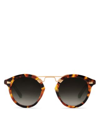 Krewe - Unisex 24K Round Sunglasses, 48mm