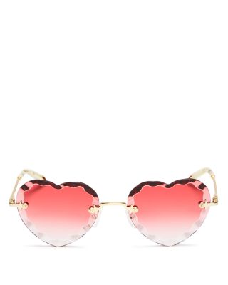 chloe rosie scalloped heart sunglasses