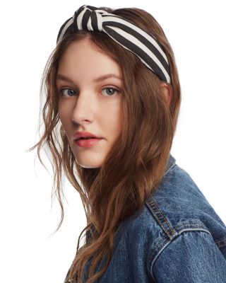 Lele Sadoughi Striped Knot Headband | Bloomingdale display picture 3