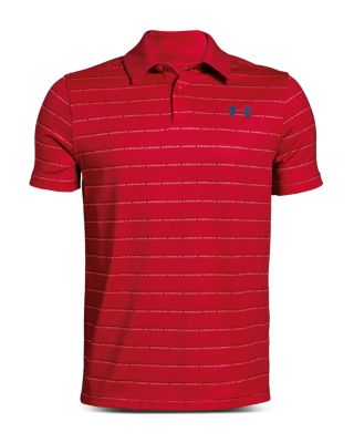 under armour boys stripe polo