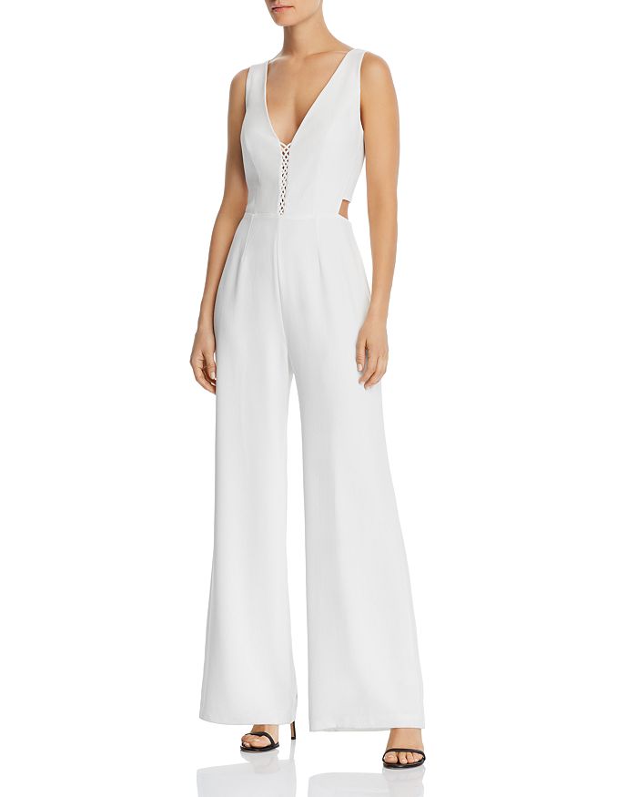 Wayf Virgil Cutout Wide leg Jumpsuit In Ivory ModeSens