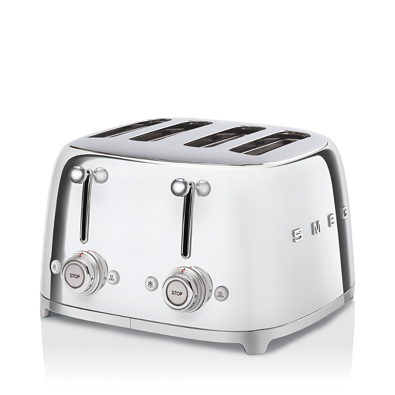 Smeg Retro 4 Slot Toaster In Silver