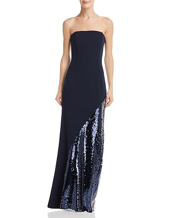 Eliza J Strapless Sequined Gown | Bloomingdale's