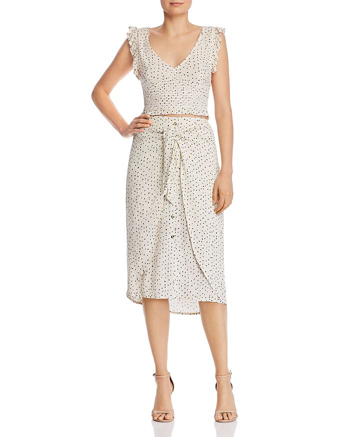 Aqua Polka Dot Women's Skirt main image 0