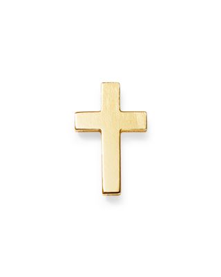 Zoe Chicco 14K Yellow Gold Single Itty Bitty Cross Stud Earring