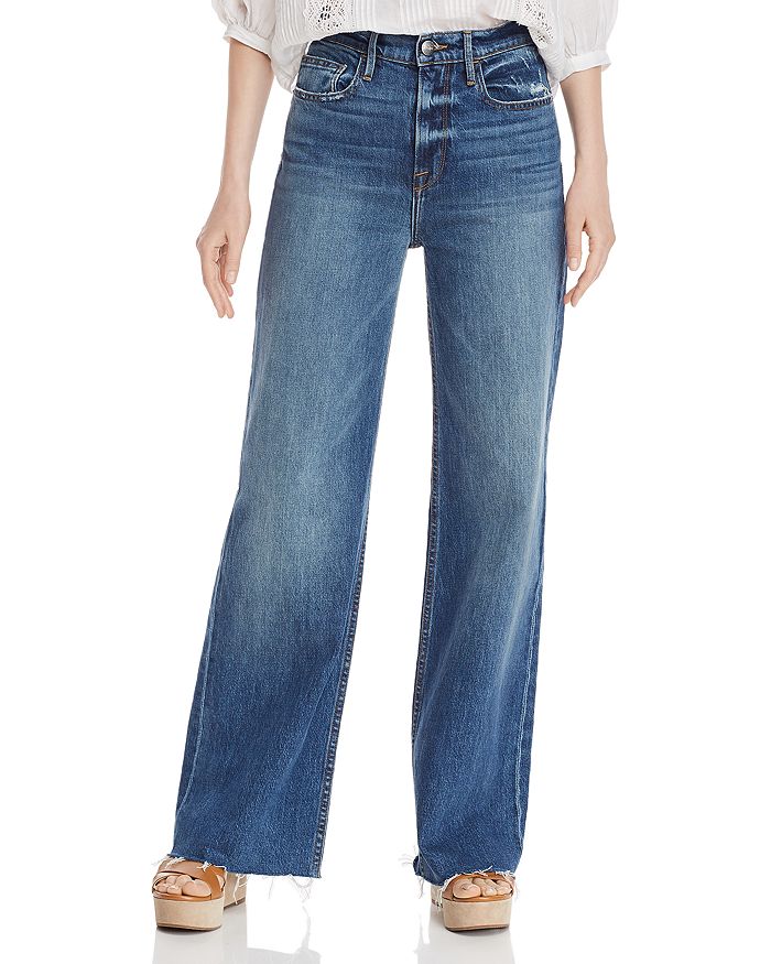 Frame Heritage California Wide-Leg Jeans In Coldwater In Blue Denim ...